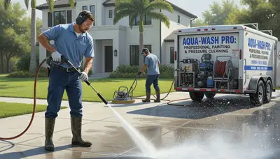 Concrete pressure cleaning for driveways and walkways in Andover, MA by Andover Paint Pros