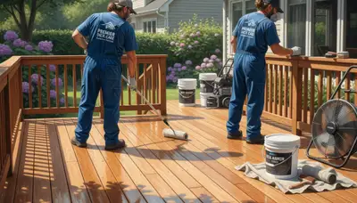 Professional deck sealing service in Andover, MA for wood protection and weather resistance