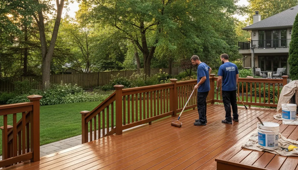 Andover, MA deck staining service protecting and enhancing wood decks for New England weather