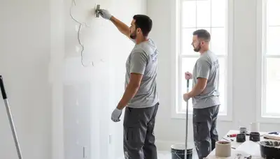 Drywall repair service in Andover, MA for cracks, holes, and water damage on residential walls
