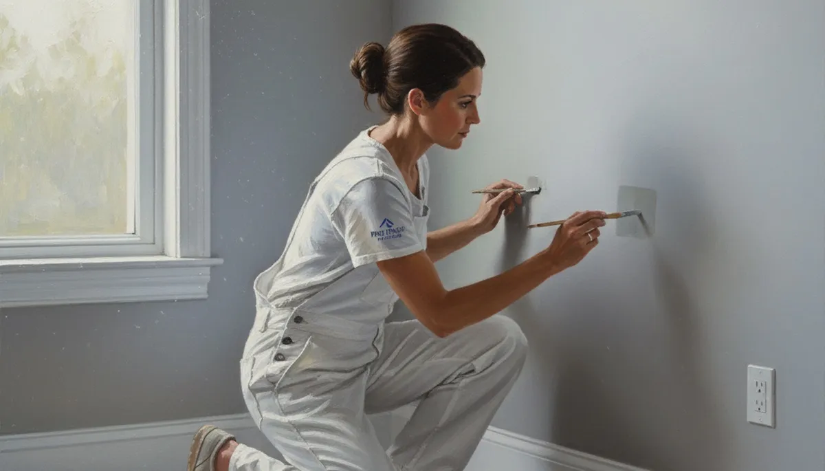 Andover, MA painters repairing scuffs and chips with clean, color-matched touch-ups