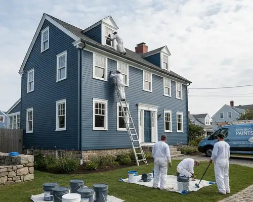 Exterior house painting in Andover, MA built for New England weather